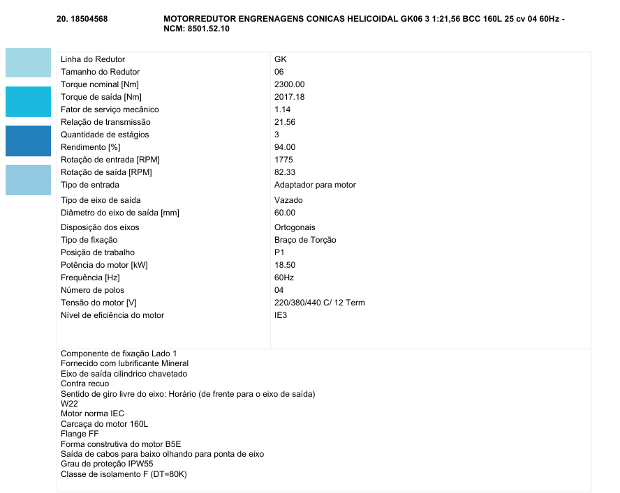 Motorredutor Gk06 1x21,56 25Cv Vz 60mm 220/380/440 Anti Recuo So Weg Cestari - Imagem 2